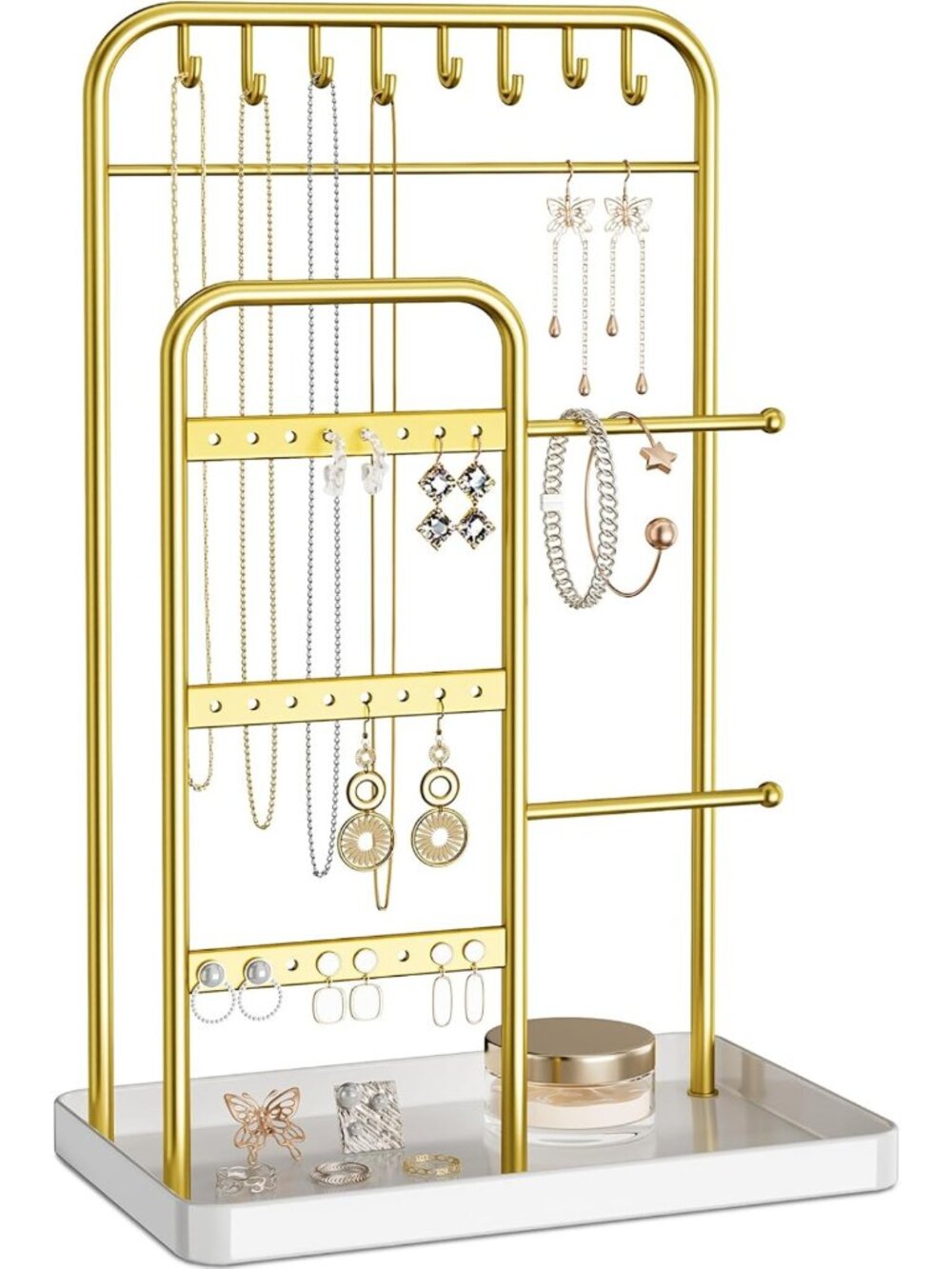 Elegant Jewelry Holder Stand - Display for Necklaces, Bracelets, Earrings